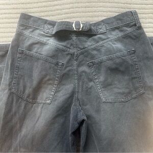 Gray Corduroy Wide Barrel Leg Cinch Back Pants BDG Urban Outfitters 30x32